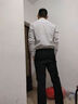 羅蒙（ROMON）條紋西裝褲子男士春秋季新款男褲修身商務(wù)休閑免燙抗皺九分西褲男 黑色九分褲 33 【建議150斤以?xún)取?曬單實(shí)拍圖