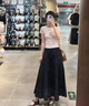 無(wú)印良品（MUJI）女式 涼感 寬擺裙 長(zhǎng)半身裙女裙子25年夏季 女裝涼感物語(yǔ)BE1VTC5S 黑色 S （155/62A） 曬單實(shí)拍圖