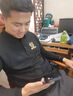 四海誠(chéng)印工作服定制t恤印logo字 短袖工衣訂制polo文化衫定做企業(yè)公司衣服 黑色 2XL 曬單實(shí)拍圖