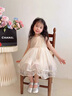 G.DUCKKIDS小黃鴨女童裙子夏季女寶寶生日禮服公主裙兒童裝蝴蝶結(jié)無袖連衣裙 香檳色 100 cm 曬單實(shí)拍圖