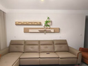 山水顏（SHANSHUIYAN）奶油風(fēng)客廳裝飾畫(huà)水培綠植沙發(fā)背景墻掛畫(huà)立體砂巖高級(jí)感藝術(shù)壁畫(huà) 壁上春光A 120*15cm*2副組合 無(wú)框立體砂巖畫(huà) 立體砂巖畫(huà)+仿真綠植+花瓶 曬單實(shí)拍圖