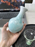 陶羽水藍窯變結晶釉小花器簡(jiǎn)約禪意陶瓷荷花瓶水培客廳電視柜玄關(guān)擺件 窯變結晶釉小花器-水藍 曬單實(shí)拍圖