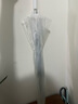 天瑋傘業(yè)（Tianwei umbrella）16骨透明傘纖維骨抗風(fēng)自動純色POE傘簡約純色便捷長柄傘可定制 曬單實拍圖