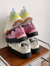 FILA FUSION斐樂潮牌BIANCO FLAT滑板生活鞋女2025夏新款方糖低幫板鞋 薄霧紫/斑駁玫瑰紫-MH 36.5 曬單實(shí)拍圖