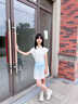 小豬彼特女童網(wǎng)球套裝速干運(yùn)動(dòng)服兒童冰絲涼感短袖大童百褶裙子羽毛球訓(xùn)練 6126漸變 170 cm 曬單實(shí)拍圖