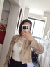 LILY輕盈微光感不對稱設(shè)計莫代爾工裝風(fēng)薄款短外套女 607淺金 S 曬單實拍圖