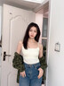 珀萊雅吊帶背心女內搭帶胸墊上衣夏季薄款一體外穿白色美背無(wú)痕打底衣 月光白 【涼感無(wú)痕-10A抗菌】 L 碼 (建議110-130斤) 曬單實(shí)拍圖
