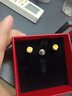 周六福玫瑰花3D硬金黃金耳釘女足金定價(jià)AD090254 一對 約1.21g七夕禮物 曬單實(shí)拍圖