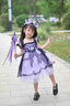 G.DUCKKIDS洛麗塔公主裙女童連衣裙夏季庫洛米cos兒童服裝寶寶演出禮服裙子 紫色公主裙 100 （建議身高90cm 3-4歲） 曬單實(shí)拍圖
