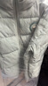 茵曼（INMAN）鴨絨九江羽絨服冬女裝新款休閑立領(lǐng)落肩寬松外套大衣上衣 淡香杏 L 曬單實拍圖