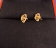 六桂福珠寶七夕禮物黃金耳釘 皇冠 足金耳釘耳飾女 BE0626 約1.15g 曬單實拍圖