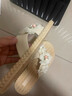 COSMICKISS沙灘拖鞋海邊度假?zèng)鲂赏獯┢降淄吓畷r(shí)尚花朵仙女拖鞋沙灘風(fēng)防滑 杏色【38-39碼】 曬單實(shí)拍圖