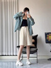 EXULL依思Q女鞋老爹鞋2025夏季新款厚底增高百搭學(xué)院風(fēng)時(shí)尚潮流百搭運(yùn)動(dòng)鞋女 米色 37 曬單實(shí)拍圖