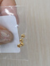 足金999光面金珠DIY串珠送女友禮物（單顆約0.017-0.02克） 定價 【熱銷】【二龍戲珠】3mm特供金珠（2顆） 曬單實拍圖