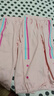 木清清女童純棉休閑褲女孩寬松薄款休閑寶寶兒童夏季9分夏裝褲子防蚊褲 粉紅色9分褲 110cm 曬單實(shí)拍圖