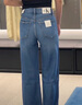 Calvin KleinJeans四季款女士萊賽爾混紡垂感ck復古高腰闊腿牛仔褲J223383 1A4-牛仔藍 25 曬單實(shí)拍圖
