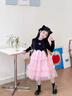 G.DUCKKIDS小黃鴨公主裙女童連衣裙秋裝2025新款洋氣兒童裙子小女孩長(cháng)袖紗裙 黑色 120 建議5~6歲【110-120cm】cm 曬單實(shí)拍圖