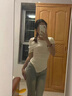 fredrical純欲風(fēng)褶皺純色一字肩短袖T恤女裝25夏季新款不規則下擺修身上衣 杏色 S 80-95斤 曬單實(shí)拍圖
