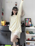 定航純棉衛(wèi)衣定制工作服長袖秋冬裝diy餐飲團(tuán)建班服圓領(lǐng)T恤工衣印logo 【純棉長袖T恤_220G】NS-D18米黃 L 曬單實(shí)拍圖