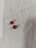伊燦新年酒紅色水鉆耳釘女小眾耳夾2025年新款爆款無(wú)耳洞耳飾耳環(huán) 新年紅色耳釘 曬單實(shí)拍圖