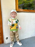 G.DUCKKIDS男童春秋裝套裝2024年新款洋氣嬰兒童三件套1寶寶3春秋季帥氣衣服 綠領(lǐng)口 90 cm 曬單實(shí)拍圖