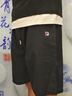Fila奧萊專(zhuān)柜夏季冰絲速干刺繡短褲運(yùn)動(dòng)男女休閑五分褲冰感空調(diào)五分褲 斐樂(lè)黑色短褲刺繡 2XL 140一155斤 曬單實(shí)拍圖