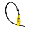 洛克兄弟自行車(chē)鎖電動(dòng)車(chē)摩托車(chē)頭盔鎖山地公路車(chē)防盜密碼鎖扎帶鎖 黑黃色 曬單實(shí)拍圖