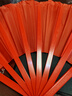 侑家良品 一尺雙面功夫扇 太極武術(shù)折扇舞蹈做操響扇中國(guó)風(fēng)紅色扇子 曬單實(shí)拍圖