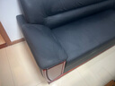 隆旭辦公沙發(fā)商務(wù)會(huì)客接待沙發(fā)茶幾組合會(huì)議室洽談沙發(fā) 三人位 黑色（加厚西皮） 曬單實(shí)拍圖
