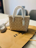 蔻馳（COACH） 女包奢侈品CITY迷你托特包女士斜挎手提包七夕情人節(jié)禮物 沙黃色配白色CW032IMXDM 曬單實拍圖