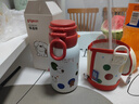 貝親兒童保溫杯學(xué)飲水杯吸管杯600ml 316L不銹鋼學(xué)生 miiiiichan聯(lián)名 一蓋雙飲+杯套背帶（彩色波點(diǎn)） 曬單實(shí)拍圖