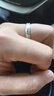 周六福（ZLF）七夕禮物  PT950鉑金戒指男女款白金情侶對戒釘砂亮面婚戒甜愛 20號-4.36g 曬單實拍圖