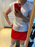 kawasaki川崎羽毛球服運動(dòng)T恤速干吸汗透氣女款大賽訓練服C2017 朱砂紅 M 曬單實(shí)拍圖