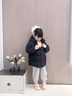帕西爺爺兒童羽絨服男女加厚短款外套2024新款保暖寶寶童裝2332A 黑色 120 cm（充絨量122g） 曬單實(shí)拍圖