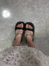微光里法式厚底黑色拖鞋女夏外穿2025新款仙女風(fēng)氣質(zhì)水鉆沙灘涼拖鞋女鞋 黑色 37 曬單實(shí)拍圖