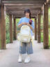 潮年華chaonianhua書包ins小眾初中女生高中生2025新款簡約高顏值女學(xué)生雙肩包肩包 黃色 單個雙肩包【1個掛件】 曬單實拍圖