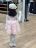 班喜迪女童連衣裙秋裝兒童國風(fēng)公主裙周歲寶寶禮服秋冬加絨網(wǎng)紗裙子套裝 粉色 加絨 100 曬單實(shí)拍圖