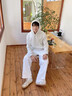 真維斯（Jeanswest）連帽衛(wèi)衣男春秋款潮流重磅美式高街帽衫外套男款學(xué)生大碼寬松上衣 白花灰(純色) M (170) (30天質(zhì)量問題全額退) 曬單實拍圖