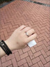 DRAGBOLL情侶戒指一對(duì)戒莫桑石鉆戒一克拉銀求婚結(jié)婚情人送老婆七夕節(jié)禮物 【925銀】開口對(duì)戒 曬單實(shí)拍圖