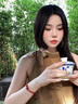 貞喜氣新中式套裝國風(fēng)旗袍高級感無袖掛脖連衣裙仙女夏季長裙子海邊度假 黃昏綠 L 曬單實拍圖