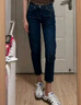 Lee【張凌赫代言】413標準高腰小直腳深藍色女牛仔褲休閑潮A05651 深藍色 24 曬單實(shí)拍圖