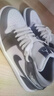 耐克（NIKE）Jordan官方耐克喬丹AJ1板鞋男子運(yùn)動(dòng)鞋中幫緩震HF3216 100白/冷灰/中灰 42 曬單實(shí)拍圖
