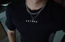 夜馳雙層疊戴項鏈百搭字母鏈hw古巴鏈簡(jiǎn)約嘻哈鈦鋼不褪色男女穿搭配飾 通體鈦鋼Z字母疊搭項鏈 曬單實(shí)拍圖