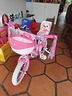 永久兒童自行車(chē)高碳鋼車(chē)架帶輔助輪2-6-10歲女童單車(chē)女孩公主款腳踏車(chē) 【白胎】公主粉+娃娃兜帶小熊 12寸【適合身高80-95cm】 曬單實(shí)拍圖