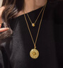 含春花金店同款金包銀鏤空玲瓏八寶羅盤轉(zhuǎn)動(dòng)花絲吊墜 送禮物 八寶玲瓏吊墜+金珠+黑繩 約15克 曬單實(shí)拍圖
