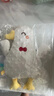 阿貝貝玩偶安撫嬰兒安撫玩偶玩具阿貝貝寶寶安睡睡覺(jué)公仔毛絨抱枕 小白鵝-豆豆絨布偶【含響紙+牙膠】 曬單實(shí)拍圖