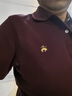 布克兄弟（BrooksBrothers）男夏季金羊刺繡珠地網(wǎng)眼修身短袖Polo衫 B645-深酒紅色 M 曬單實(shí)拍圖
