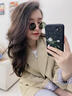 鹿珊伍墨鏡男女 復古太陽(yáng)鏡蛤蟆鏡開(kāi)車(chē)遮陽(yáng) 太子眼鏡伴郎潮流圓形墨鏡 金框 曬單實(shí)拍圖