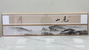 俏繪新中式禪意書法掛畫茶室背景墻壁畫雙聯(lián)橫幅窄長(zhǎng)條裝飾字畫客廳畫 見山 160*20cm*2晶瓷畫 曬單實(shí)拍圖