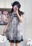 逸兼新中式小飛袖連衣裙女夏新款水墨畫(huà)設計感顯瘦假兩件A字裙小個(gè)子 新中式小飛袖連衣裙【短款】 M 建議80-100斤 曬單實(shí)拍圖